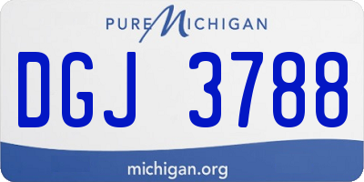 MI license plate DGJ3788
