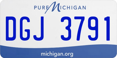 MI license plate DGJ3791