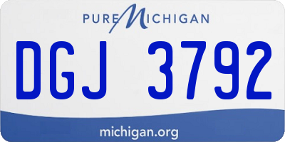 MI license plate DGJ3792
