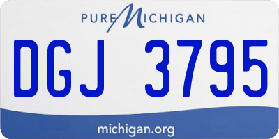 MI license plate DGJ3795