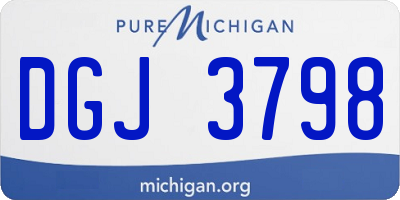 MI license plate DGJ3798
