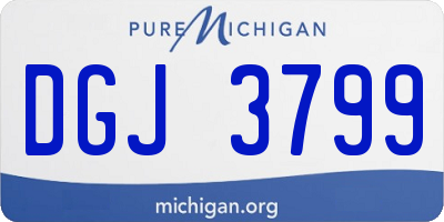 MI license plate DGJ3799