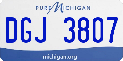 MI license plate DGJ3807
