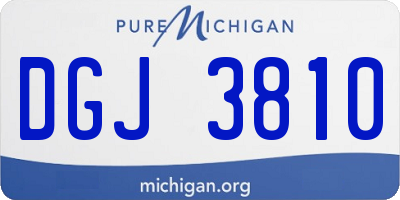 MI license plate DGJ3810