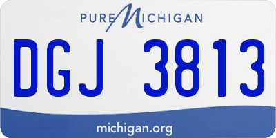MI license plate DGJ3813