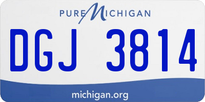MI license plate DGJ3814