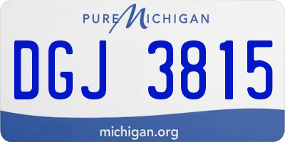 MI license plate DGJ3815