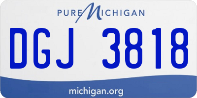 MI license plate DGJ3818