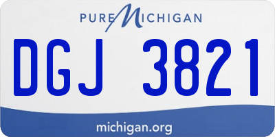 MI license plate DGJ3821