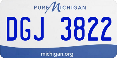 MI license plate DGJ3822
