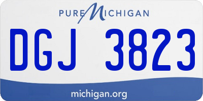 MI license plate DGJ3823