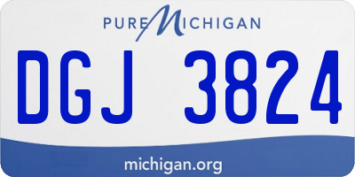 MI license plate DGJ3824