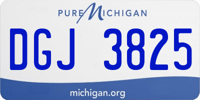 MI license plate DGJ3825
