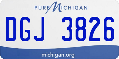 MI license plate DGJ3826