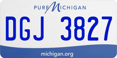 MI license plate DGJ3827