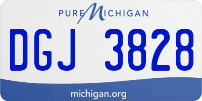 MI license plate DGJ3828