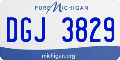 MI license plate DGJ3829