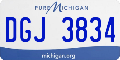 MI license plate DGJ3834