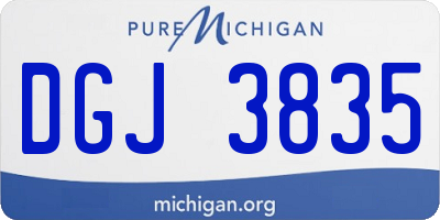 MI license plate DGJ3835