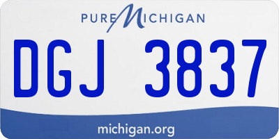 MI license plate DGJ3837