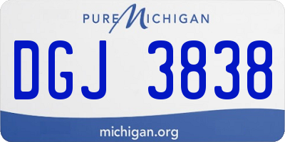MI license plate DGJ3838
