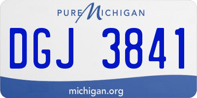 MI license plate DGJ3841