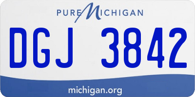 MI license plate DGJ3842