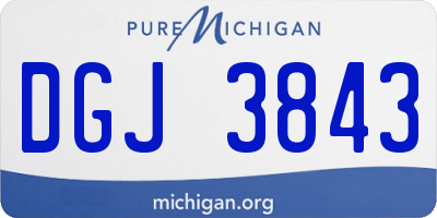 MI license plate DGJ3843