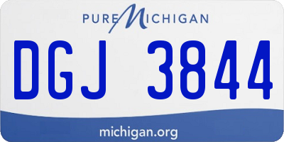 MI license plate DGJ3844
