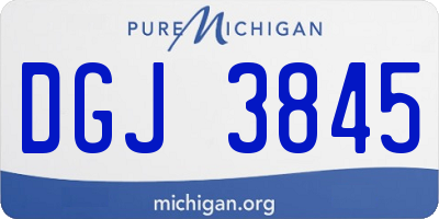 MI license plate DGJ3845