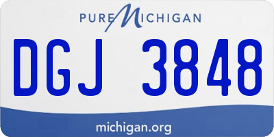 MI license plate DGJ3848
