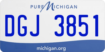 MI license plate DGJ3851