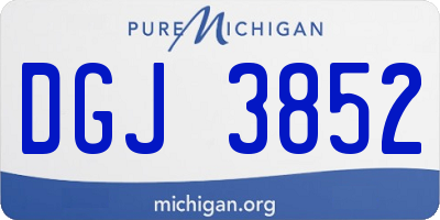 MI license plate DGJ3852