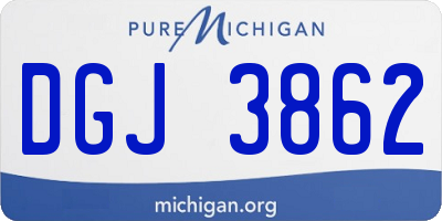 MI license plate DGJ3862