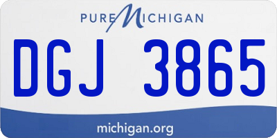 MI license plate DGJ3865