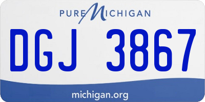 MI license plate DGJ3867