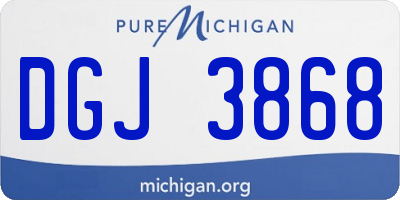 MI license plate DGJ3868