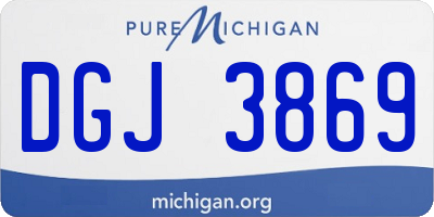 MI license plate DGJ3869