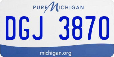 MI license plate DGJ3870