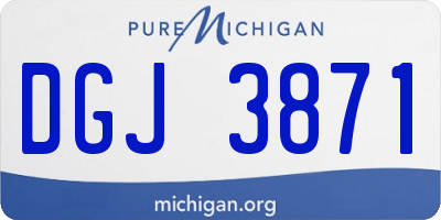 MI license plate DGJ3871