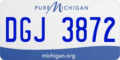MI license plate DGJ3872