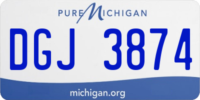 MI license plate DGJ3874