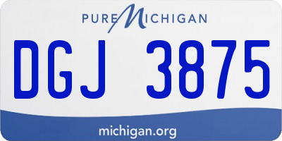 MI license plate DGJ3875