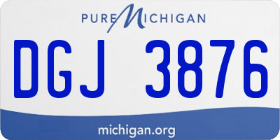 MI license plate DGJ3876