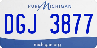 MI license plate DGJ3877