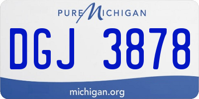 MI license plate DGJ3878