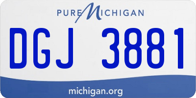 MI license plate DGJ3881