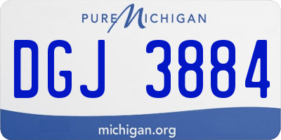 MI license plate DGJ3884