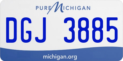 MI license plate DGJ3885