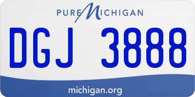MI license plate DGJ3888